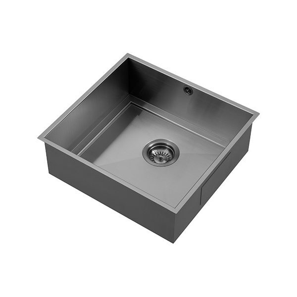 The 1810 AXIXUNO 355U QG Single Bowl Undermount Sink 26mm - Gun Metal