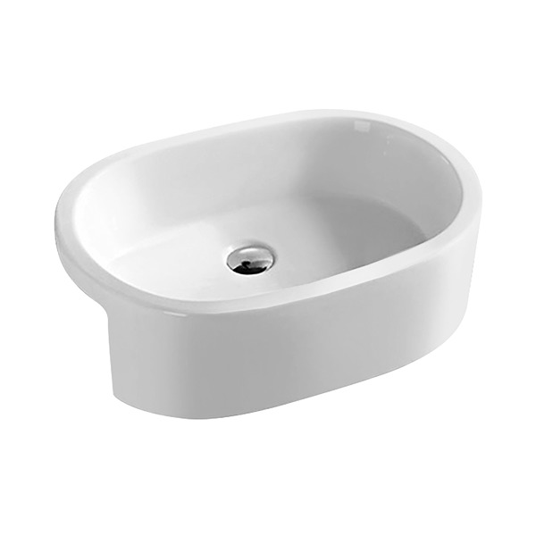 Hudson Reed Semi-recessed basin 570 x 185mm White