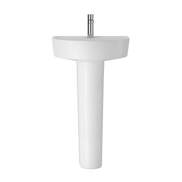 Hudson Reed Luna 520mm Basin & Pedestal 520 x 825mm White