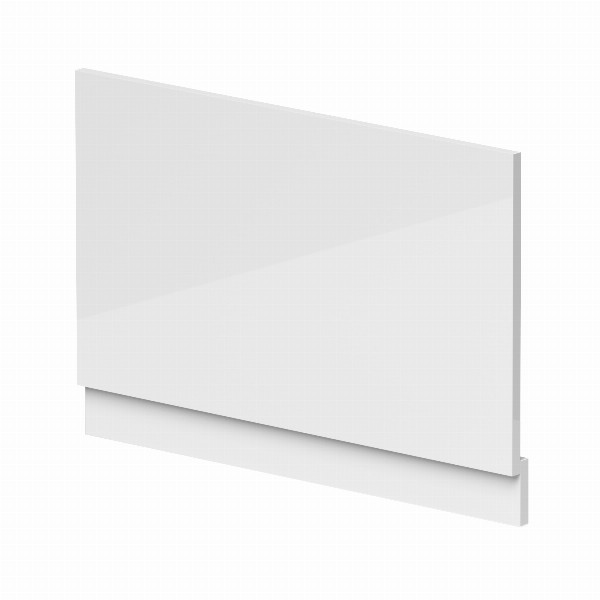 Nuie Waterproof Shower Bath End Panel 800Mm x 800Mm - Gloss White Contemporary