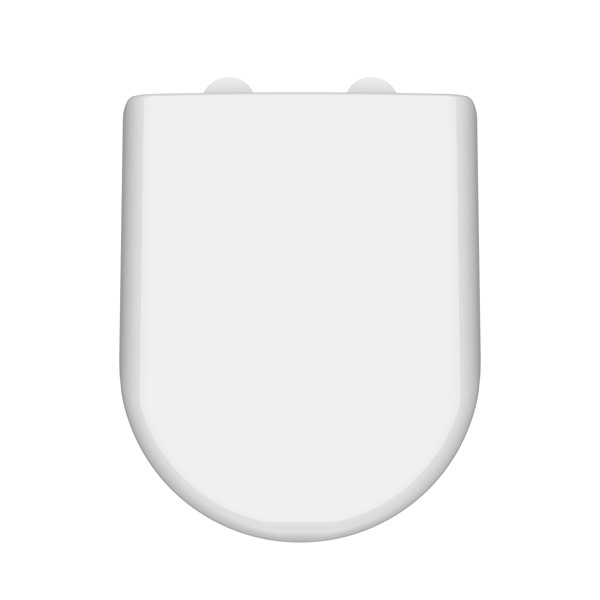 Hudson Reed D Shaped Soft Close Toilet Seat 364 x 70mm Gloss White (NTS004W)